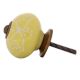 Yellow Floral Embossed Cabinet knob